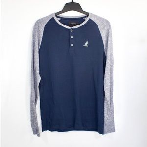 NWT Kangol men’s long sleeve shirt, Blue, Medium